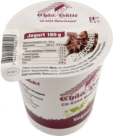 Stracciatella-Jogurt von der Chäs Hütte in Meierskappel