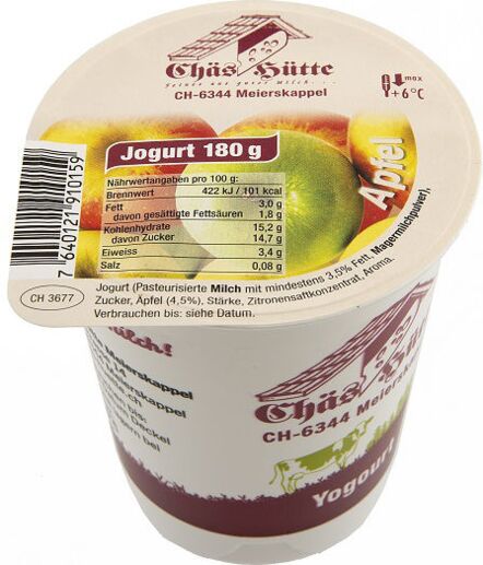 Apfel-Jogurt von der Chäs Hütte in Meierskappel