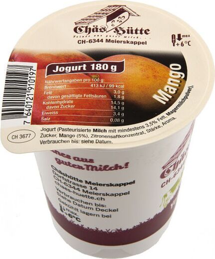 Mango-Jogurt von der Chäs Hütte in Meierskappel